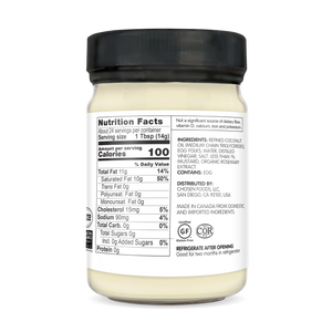 Classic Keto Mayo by Chosen Foods, 12 fl oz