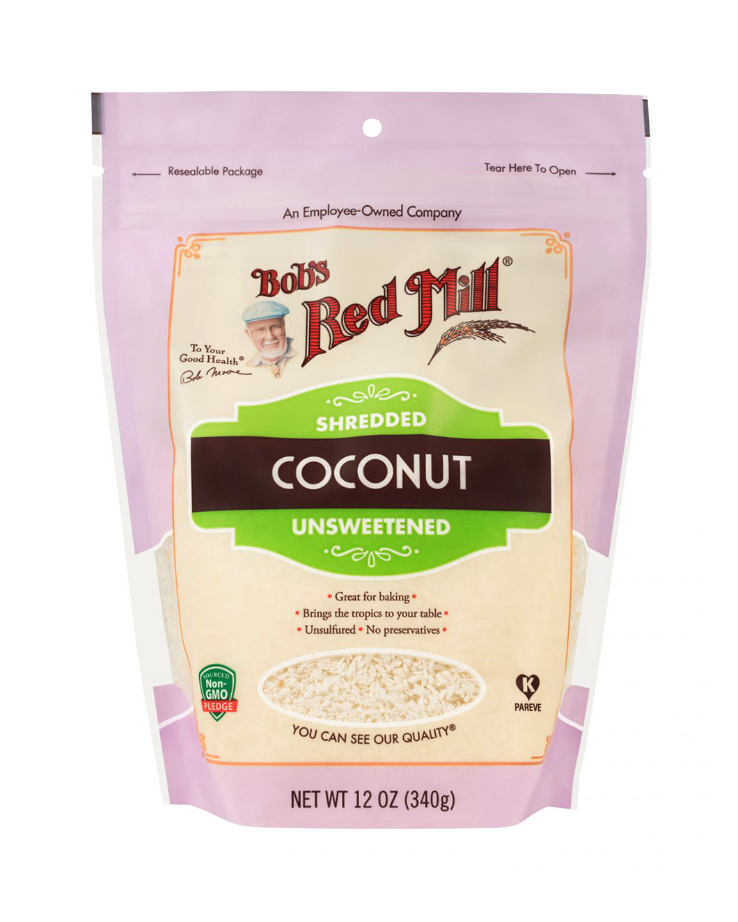 Shredded Coconut Unsweetened by Bob's Red Mill, 12 oz